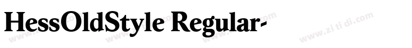 HessOldStyle Regular字体转换